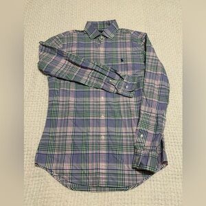 Polo Ralph Lauren men’s slim fit plaid long sleeve.  Medium.
